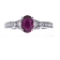 Gin and Grace 14K White Gold Ruby Ring with Diamonds