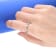 Gin & Grace 18K White Gold Real Diamond Ring (I1) with Natural Blue Sapphire