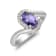 Gin & Grace 925 Sterling Silver Natural Blue Tanzanite With Real
White Diamond Ring
