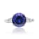 Gin & Grace 18K White Gold Tanzanite with Diamond Ring