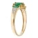 Gin & Grace 10K Yellow Gold Natural Zambian Emerald Ring with Real Diamonds