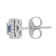 Gin & Grace 10K White Gold Real Diamond(I1) Stud Earring with
Natural Blue Sapphire