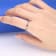 Gin & Grace 18K White Gold Real Diamond Ring (I1) with Natural Blue Sapphire