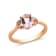 Gin & Grace 10K Rose Gold Real Diamond Eternity Ring (I1) with
Genuine Morganite