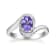 Gin & Grace 925 Sterling Silver Natural Blue Tanzanite With Real
White Diamond Ring