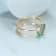 Gin and Grace 14K Yellow Gold Natural Zambian Emerald Ring with Real Diamonds