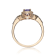 Gin & Grace 10K Rose Gold Real Diamond Ring (I1) with Genuine Morganite