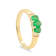 Gin and Grace 14K Yellow Gold Zambian Emerald Ring with Diamonds