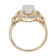 Gin & Grace 14K Yellow Gold Real Diamond Ring (I1) with Natural Opal