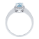 Gin & Grace 10K White Gold Aquamarine Ring with Diamond