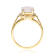 Gin & Grace 10K Yellow Gold Real Diamond Statement Ring (I1) with
Natural Australian Opal