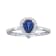 Gin & Grace 18K White Gold Diamond Ring with Blue Sapphire