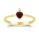 Gin and Grace 14K Yellow Gold Natural Ruby Ring with Real Diamonds