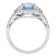 Gin & Grace 14K White Gold Aquamarine Ring with Diamond