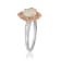 Gin & Grace 14K Two Tone Gold Real Diamond Ring (I1) with Natural Opal