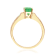 Gin & Grace 10K Yellow Gold Natural Emerald With Real Diamond (I1) Ring