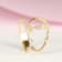 Gin & Grace 14K Yellow Gold Real Natural Diamond Ring (I1)