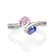 Gin & Grace 14K White Gold Real Diamond Ring (I1) with Natural Pink
Sapphire & Sapphir
