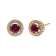 Gin & Grace 14K Yellow Gold Real Diamond(I1) Stud Earring with
Genuine Ruby