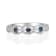 Gin & Grace 18K White Gold Real Diamond Ring (I1) with Natural Blue Sapphire