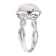 Gin & Grace 14K White Gold Real Diamond Ring (I1) with Natural Opal