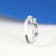 Gin & Grace 18K White Gold Real Diamond Ring (I1) with Natural Blue Sapphire