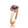 Gin & Grace 14K Rose Gold Real Diamond Ring (I1) with Raspberry
color Natural Rhodolite Garnet