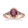 Gin & Grace 10K Rose Gold Raspberry color Natural Rhodolite Garnet
& Real Diamond (I1)