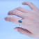 Gin & Grace 10K Yellow Gold Real Diamond Anniversary Ring (I1) with
Natural London Blue Topaz