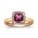 Gin & Grace 14K Rose Gold Real Diamond Ring (I1) with Raspberry
color Natural Rhodolite Garnet