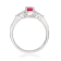 Gin & Grace 14K White Gold Ruby and Diamond Ring