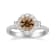 Gin & Grace 14K White Gold Real Diamond Ring (I1) with Natural Brown Diamond