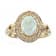 Gin & Grace 14K Yellow Gold Real Diamond Ring (I1) with Natural Opal