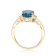 Gin & Grace 10K Yellow Gold Real Diamond Anniversary Ring (I1) with
Natural London Blue Topaz