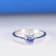 Gin & Grace 14K White Gold Real Diamond Ring (I1) with Genuine Blue Tanzanite