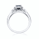 Gin & Grace 14K White Gold Blue Sapphire Ring with Diamonds