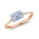 Gin and Grace 14K Rose Gold Aquamarine Ring with Diamonds