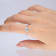 Gin & Grace 14K White Gold Blue Aquamarine with Diamond Ring