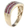 Gin & Grace 14K Yellow Gold Real Diamond Wedding Ring (I1) with
Genuine Ruby