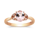 Gin & Grace 10K Rose Gold Real Diamond Eternity Ring (I1) with
Genuine Morganite