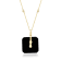 Gin & Grace 14K Yellow Gold Ethiopian Opal and Onyx Pendant with Diamonds