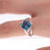 Gin & Grace 10K White Gold Real Diamond Ring (I1) with Genuine
London Blue Topaz