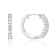 Gin & Grace 14K White Gold Real White Diamond (I1) Hoop Earring