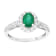 Gin and Grace 14K White Gold Zambian Emerald Ring with Diamonds