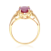 Gin & Grace 10k Yellow Gold Oval-cut Ruby and Real Diamond (I1) Ring