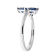 Gin & Grace 18K White Gold Diamond Ring with Blue Sapphire