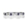 Gin & Grace 14K White Gold Real Diamond Ring (I1) with Natural Blue Sapphire