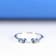 Gin & Grace 18K White Gold Real Diamond Ring (I1) with Natural Blue Sapphire