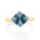 Gin & Grace 14K Yellow Gold Real Diamond Ring (I1) with Genuine
London Blue Topaz