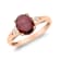 Gin & Grace 10K Rose Gold Real Diamond Ring (I1) with Raspberry
color Natural Rhodolite Garnet